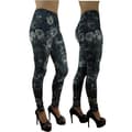 Miniatyrbild 1 av 3: Mörka leggings med blommigt mönster