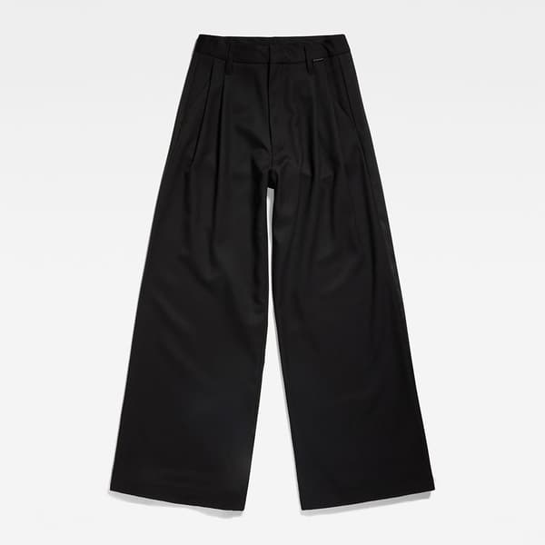 G-star Bukser Loose Pleated Holiday Sort 25 Kvinde