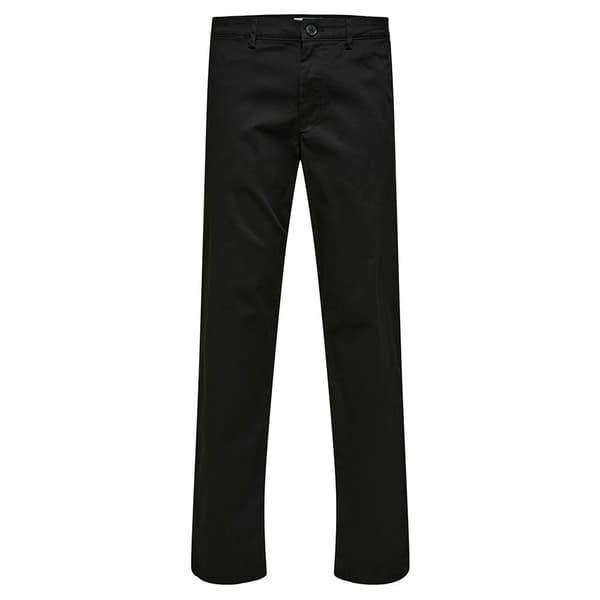 Selected Chino Byxor New Miles Straight Fit Svart 36 / 32 Man