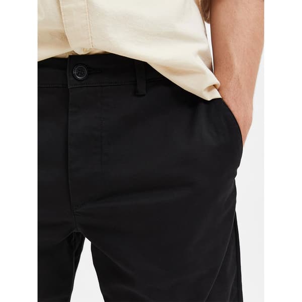 Selected Chino Byxor New Miles Straight Fit Svart 36 / 32 Man