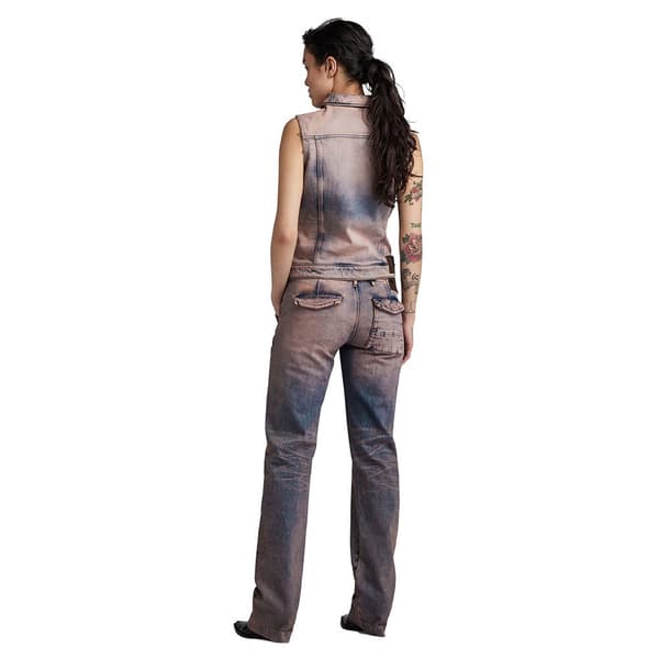 G-star Chino Byxor D23303-c052 Regular Straight Flare Fit Lila 29 Kvinna