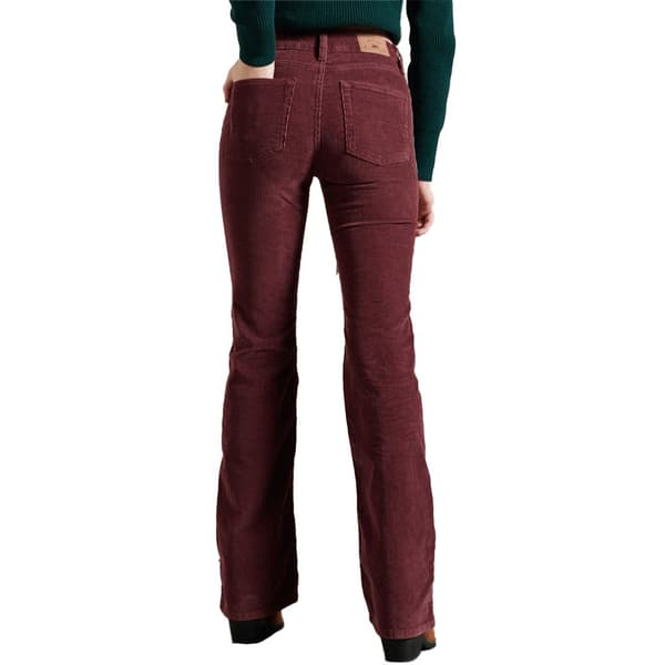 Superdry Jeans Mid Rise Slim Cord Flare Rød 32 / 33 Kvinde