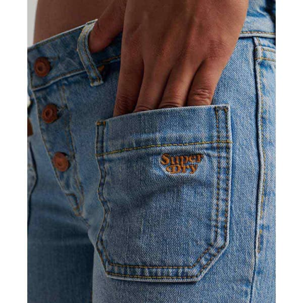 Superdry Jeans Vintage Low Rise Slim Flare Blå 32 / 32 Kvinna