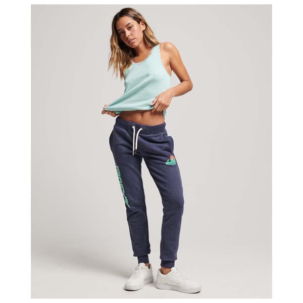 Superdry Joggare Vintage Cali Cutout Unbrushed Blå S Kvinna