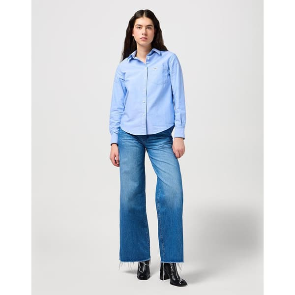 Wrangler Jeans 112352277 World Wide Leg Fit Blå 27 / 32 Kvinna