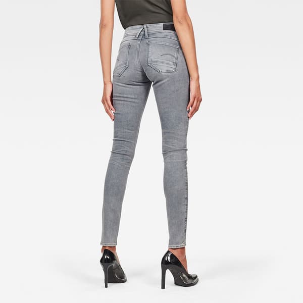 G-star Jeans Lynn Mid Waist Skinny Grå 34 / 32 Kvinde