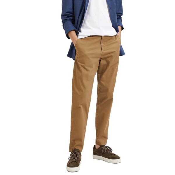 Selected Chino Byxor New Miles Slim Tapered Fit Beige 34 / 34 Man