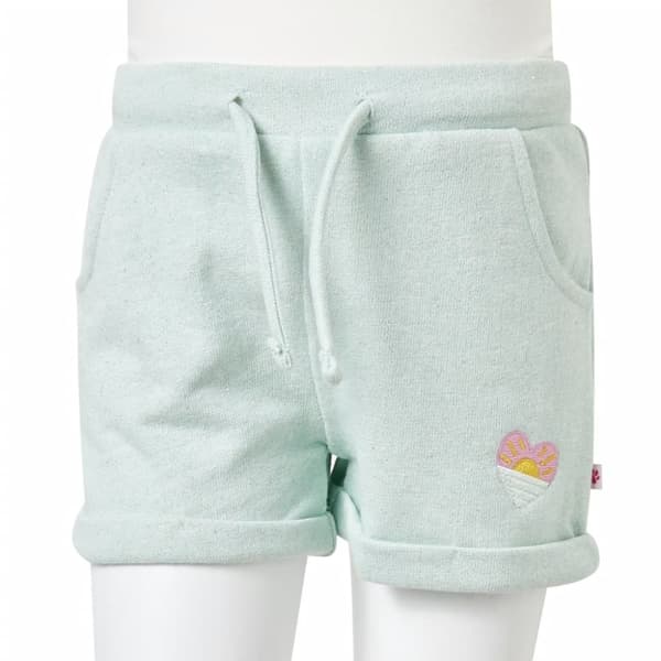 vidaXL Barneshorts med snor blandet lysemynte 104