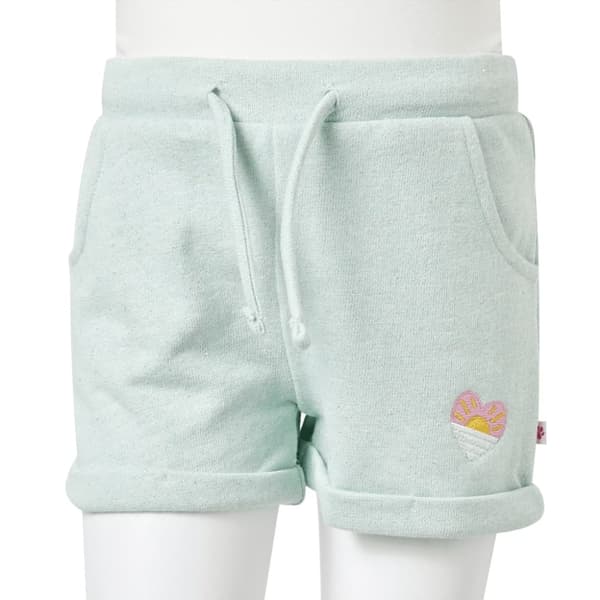 vidaXL Barneshorts med snor blandet lysemynte 140