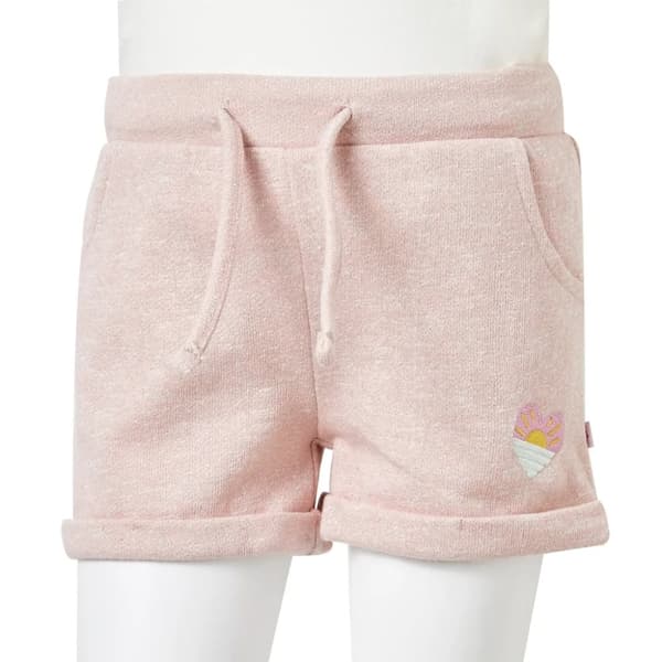 vidaXL Barneshorts med snor blandet lyserosa 128