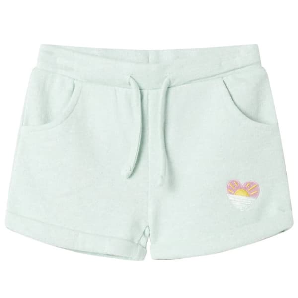 vidaXL Barnshorts med snöre blandad ljus mintgrön 128