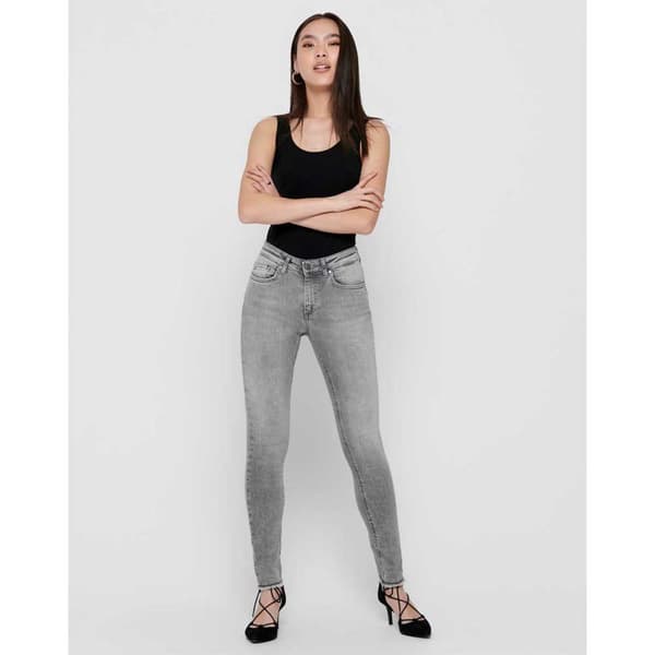 Only Jeans Blush Mid Waist Skinny Ankle Raw Rea0919 Grå XS / 30 Kvinna