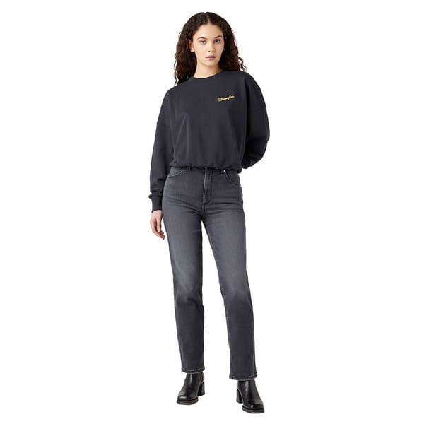 Wrangler Farkut 112343581 Mom Straight Fit Harmaa 29 / 32 Nainen
