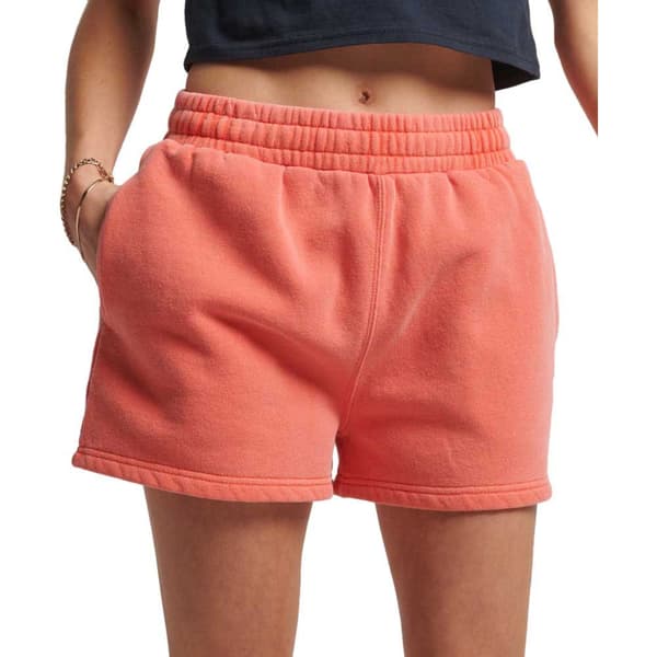 Superdry Sweat Shorts Vintage Wash Röd M Kvinna