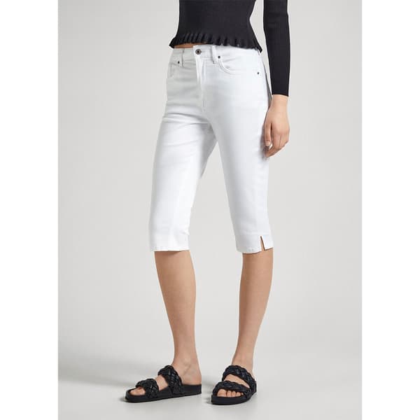 Pepe Jeans Skinny Crop 3/4 Byxor Vit 28 Kvinna