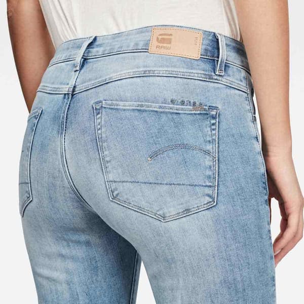 G-star Jeans 3301 Mid Waist Skinny Blå 32 / 30 Kvinde