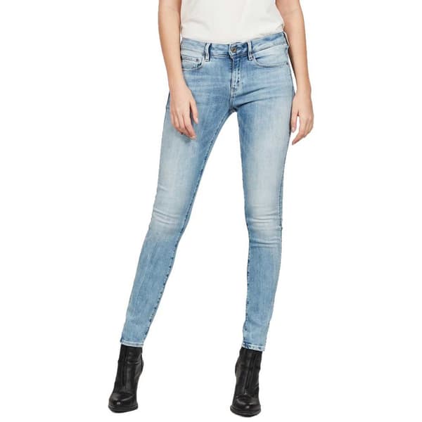 G-star Jeans 3301 Mid Waist Skinny Blå 32 / 30 Kvinde