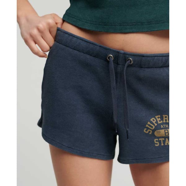 Superdry Hiki Shortsit Athletic Essential Waffle Sininen S Nainen