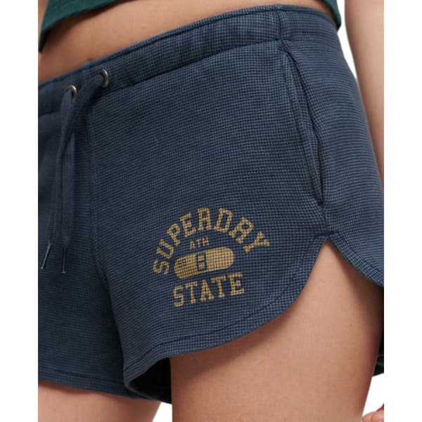 Superdry Hiki Shortsit Athletic Essential Waffle Sininen S Nainen