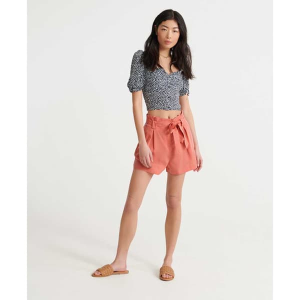 Superdry Shorts Byxor Desert Paperbag Rosa L Kvinna
