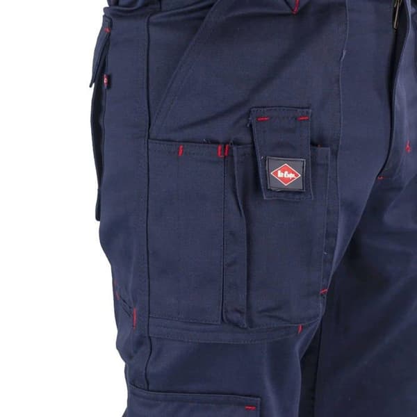 Lee cooper byxor - LCPNT233 - Cargo arbetsbyxor för män, lösa kläder - Marinblå - 42W / S LEG