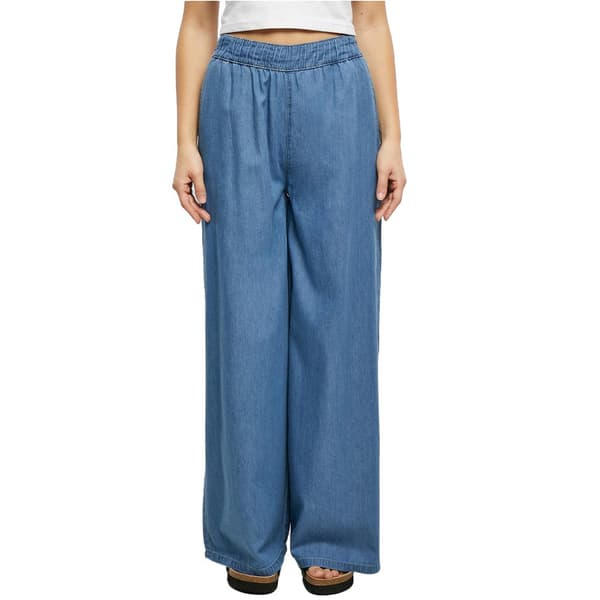 Urban Classics Housut Light Denim Sininen 4XL / Wide Nainen