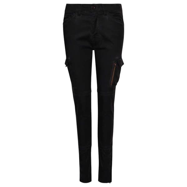 Superdry Cargo Housut Skinny Fit Musta 34 / 28 Nainen