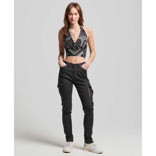 Superdry Cargo Housut Skinny Fit Musta 34 / 28 Nainen