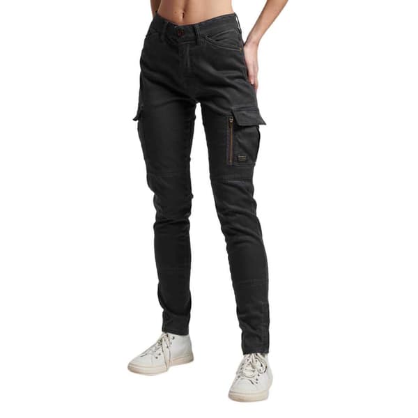 Superdry Cargo Housut Skinny Fit Musta 34 / 28 Nainen