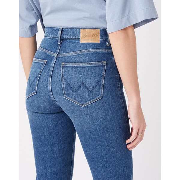Wrangler Farkut Straight Sininen 36 / 32 Nainen