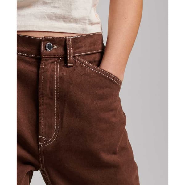 Superdry Jeans Contrast Carpenter Brun 28 / 32 Kvinna