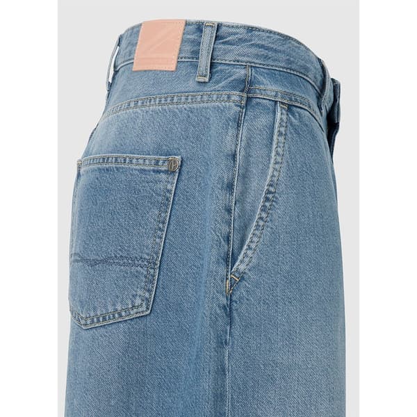 Pepe Jeans Wide Leg Pleat Fit Höga Jeans Blå 28 / 34 Kvinna