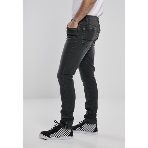 Urban Classics Denim Slim Fit Zip Farkut Musta 32 / 34 Mies