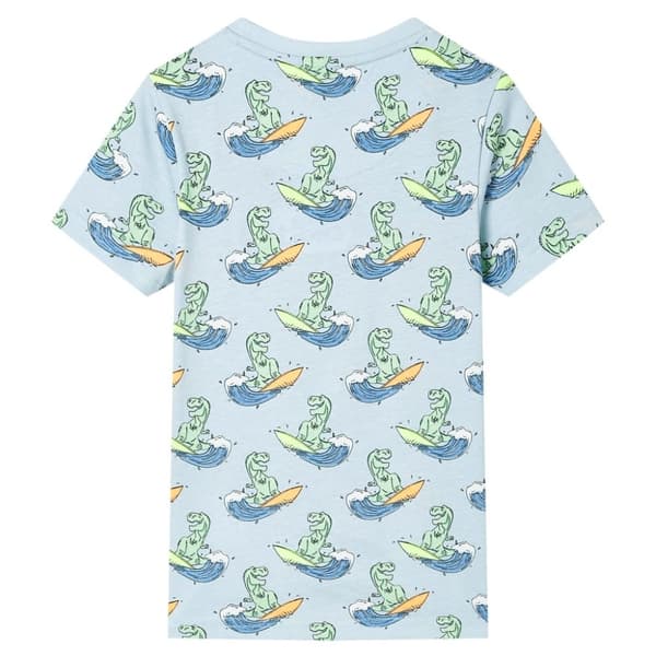 vidaXL Barnpyjamas med korta ärmar ljusblå 104