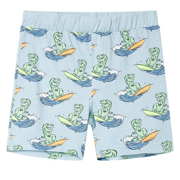 vidaXL Barnpyjamas med korta ärmar ljusblå 104