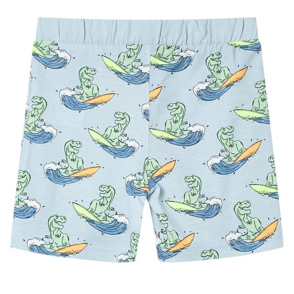 vidaXL Barnpyjamas med korta ärmar ljusblå 104