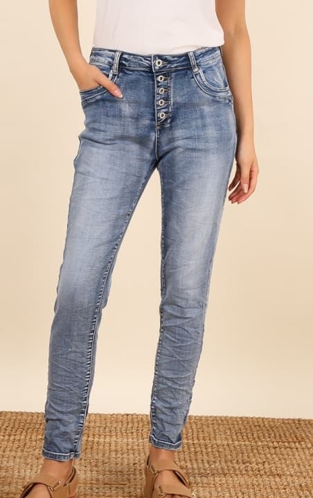Chic - Jeans 3203 Fem knappar