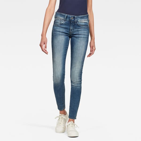 G-star Lynn Mid Waist Skinny Jeans Blå 24 / 30 Kvinde