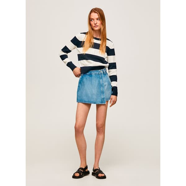 Pepe Jeans Tammy 1/4 Denimshorts Blå 28 Kvinna
