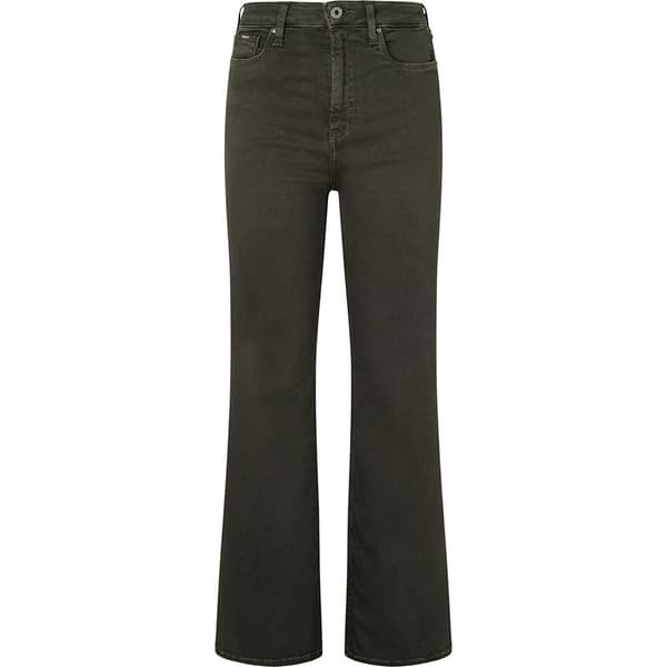 Pepe Jeans Slim Fit Flare Höga Midje Byxor Grönt 30 / 30 Kvinna