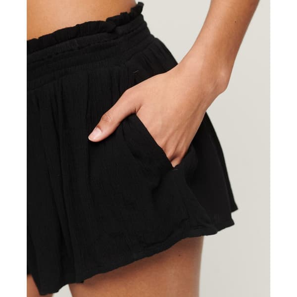Superdry Smocked Beach Shortsit Musta M Nainen