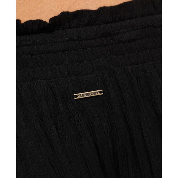 Superdry Smocked Beach Shortsit Musta M Nainen