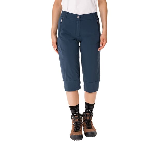 Vaude Byxor Farley Stretch Capri Iii Blå 40 Kvinna