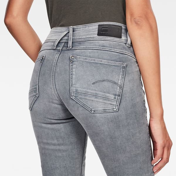 G-star Lynn Mid Waist Skinny Farkut Harmaa 34 / 34 Nainen