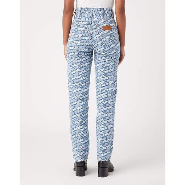 Wrangler 112343598 Mom Straight Fit Jeans Blå 32 / 32 Kvinde