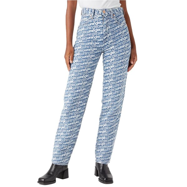 Wrangler 112343598 Mom Straight Fit Jeans Blå 32 / 32 Kvinde