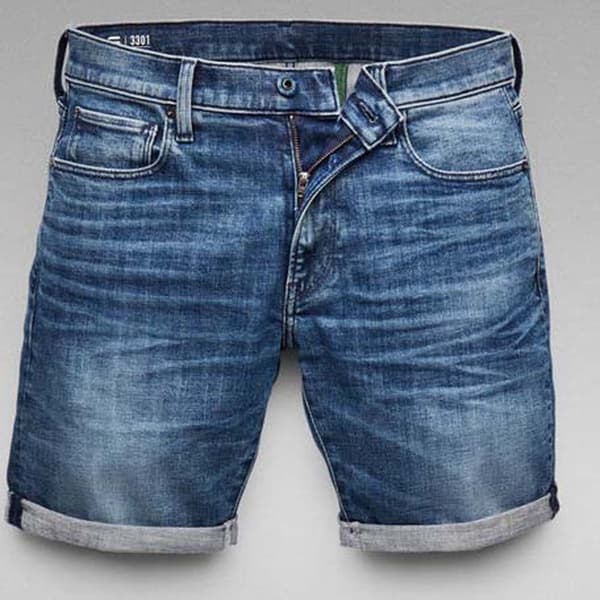 G-star 3301 Slim Shorts Blå 34 Mand