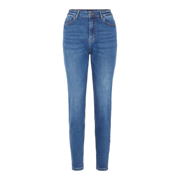 Pieces Kesia Mom High Waist Ankle Farkut Sininen S Nainen