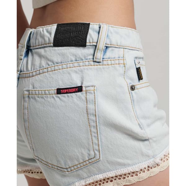 Superdry Vintage Denim Shortsit Sininen 28 Nainen