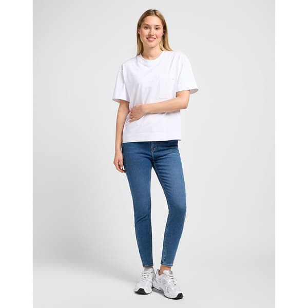 Lee Scarlett High Waist Zip Jeans Blå 34 / 33 Kvinde